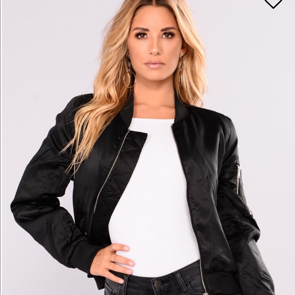 Fashion Nova Black Bomber